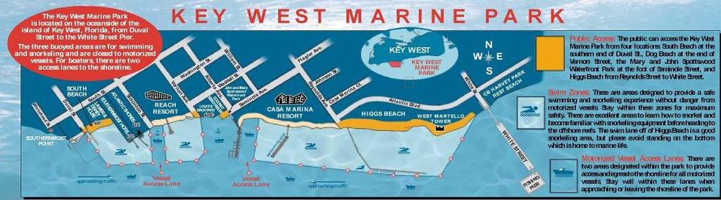 The Key West Marine Park Reef Relief and the City of Key West, established Key West Marine Park in 2001.