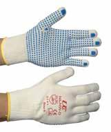 95 Abrasions H H H I Tears H H I I UCI PVC Coated Knitted Wrist Gripper Gloves A tough, flexible red PVC coating on a soft interlock lining Knitted wrist helps prevent dirt and