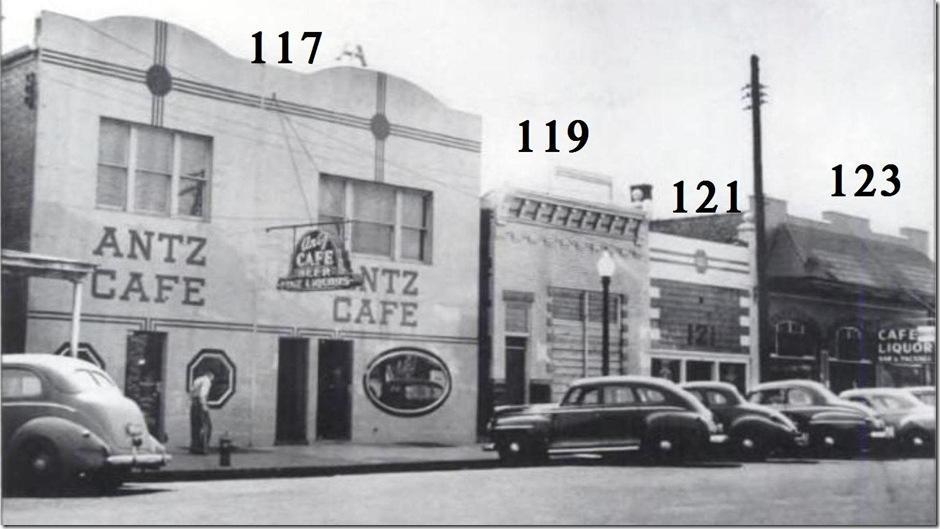 Here s a pic of the 100 block of Court Avenue from the late 1940 s showing the addresses---all at one time or another housed gambling rooms and have chips associated with them.