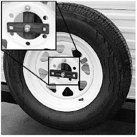 If the slideout is extended the crank will not reach the mechanism to raise or lower the tire.