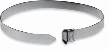 SSH - Heavy Duty Clamp Pre-assembled for single or double wrapping! Double-wrapped clamps provide extra strength Available in various lengths, widths, and thicknesses Max. Dia.
