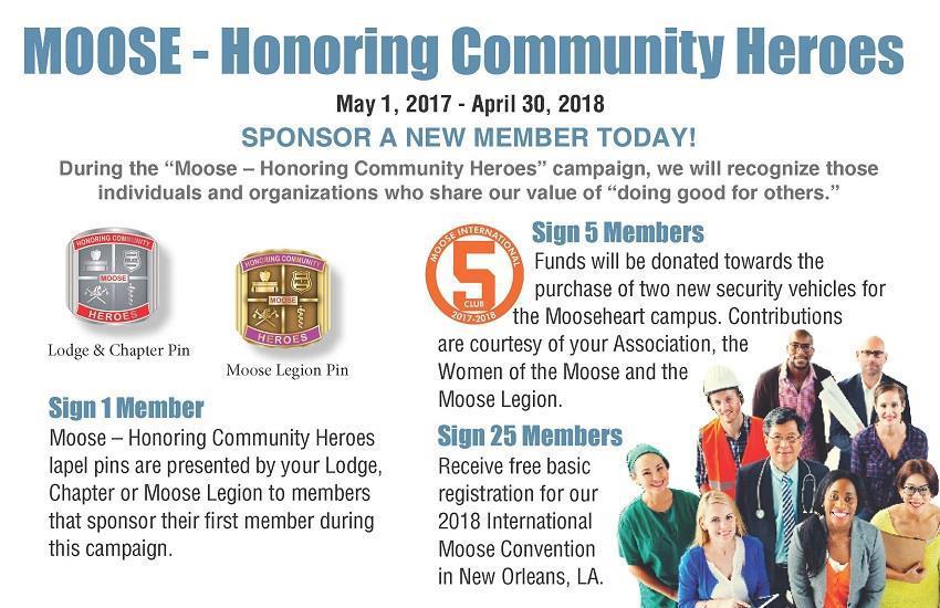 Page #4 CALL OF THE MOOSE SEPTEMBER/OCTOBER, 2017 Glendale Moose Legionnaires Thank You!