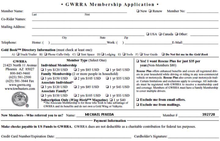 MEC UPDATE Membership in GWRRA does not require ownership of a motorcycle; only an interest in motorcycles and the lifestyle associated with riding a motorcycle.