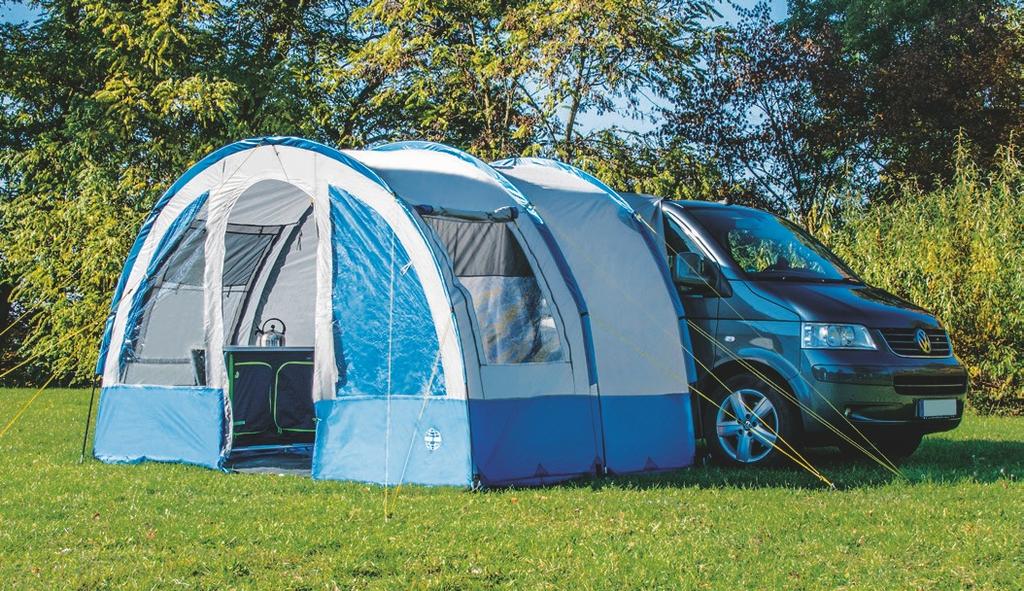 Tents Mountain - Van Annex Bicycle Tent 3000 3000 The compact tunnel van tent hugely enhances the available space while travelling by van.
