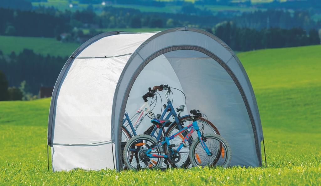 : 100% Polyester, PU-coated, Frame: fibre glass 11 : Tent 100% Polyester, Floor 100% polyethylene, Frame: Fibre glass 8.5 /9.5 ca.