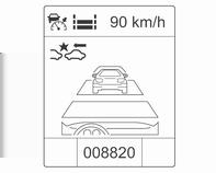 Vožnja i rukovanje 159 Simbol prilagodljivog tempomata; na gornjoj crti informacijskog centra vozača prikazane su sljedeće postavke udaljenosti i postavljene brzine. Papučica gasa se može otpustiti.