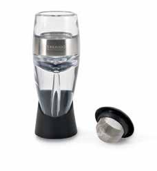 75W Description: Acrylic ABS Plastic / Aerate your wine with ease / Wine slowly filters through the aerator and into your wine glass / Place aerator in the stand