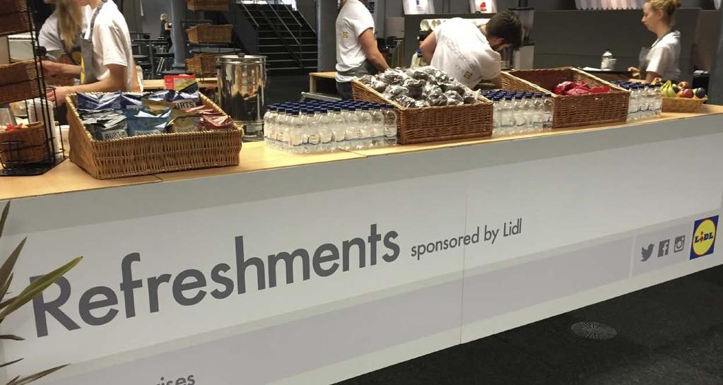 10,000 +VAT 24th April & 25th Sept 2018 REFRESHMENT SPONSORSHIP All delegates receive complimentary speciality teas, coffees and snacks throughout the day with table service.