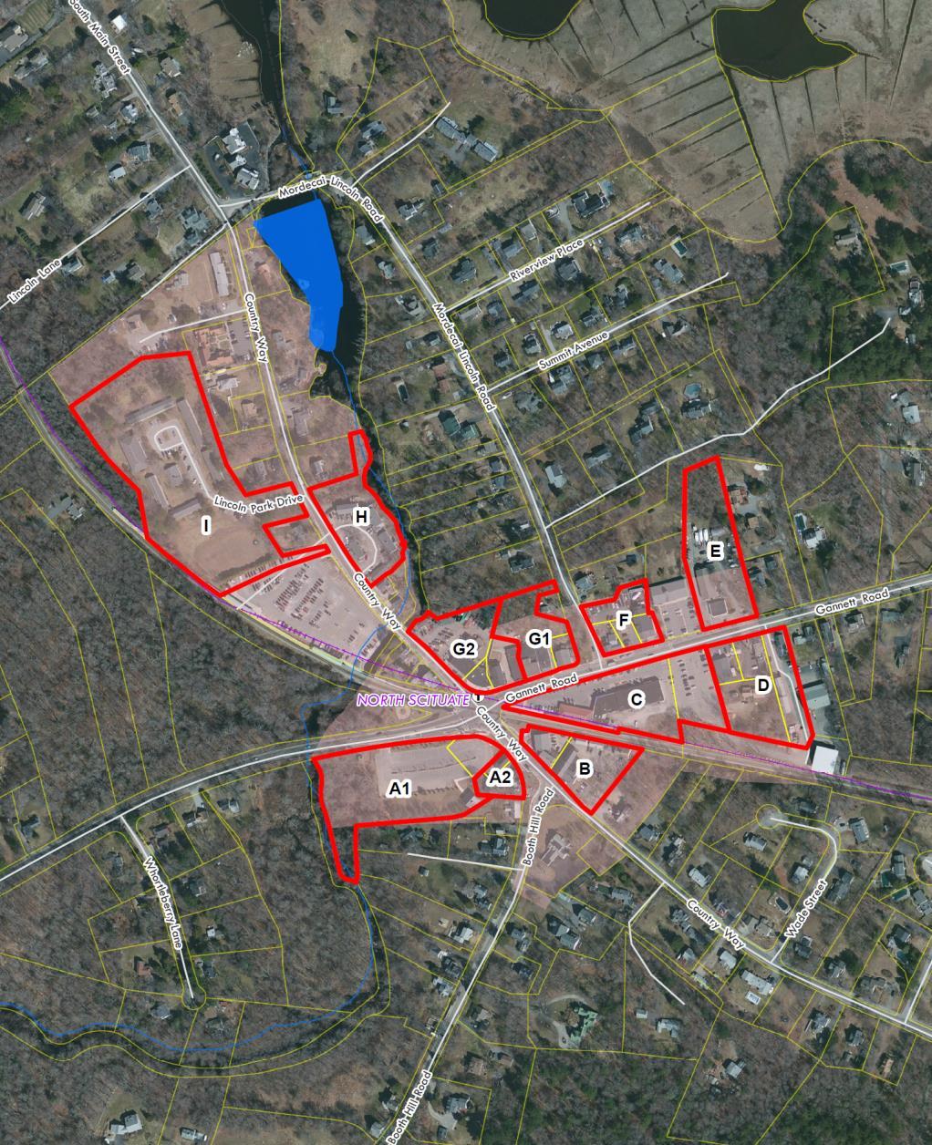 North Scituate Opportunities Strong redevelopment Potential Preliminary Opportunity Sites Identified: 9 Strongest potential in village center existing cluster Redevelopment requires sewer