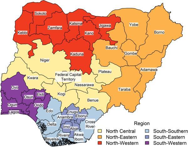 States In Nigeria Map Here is the map of Nigeria with 36 states in it: The creation of the state and capital in Nigeria is not to foster enmity although if looked at cautiously, the agitation for