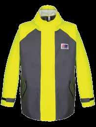 The jacket is a unisex fit and is available in grey/neon colours for both safety and an upmarket look.