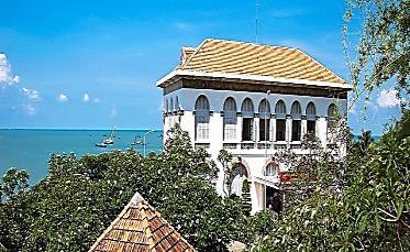Arriving in Vung Tau, visit the Whale Temple, displays the bones which