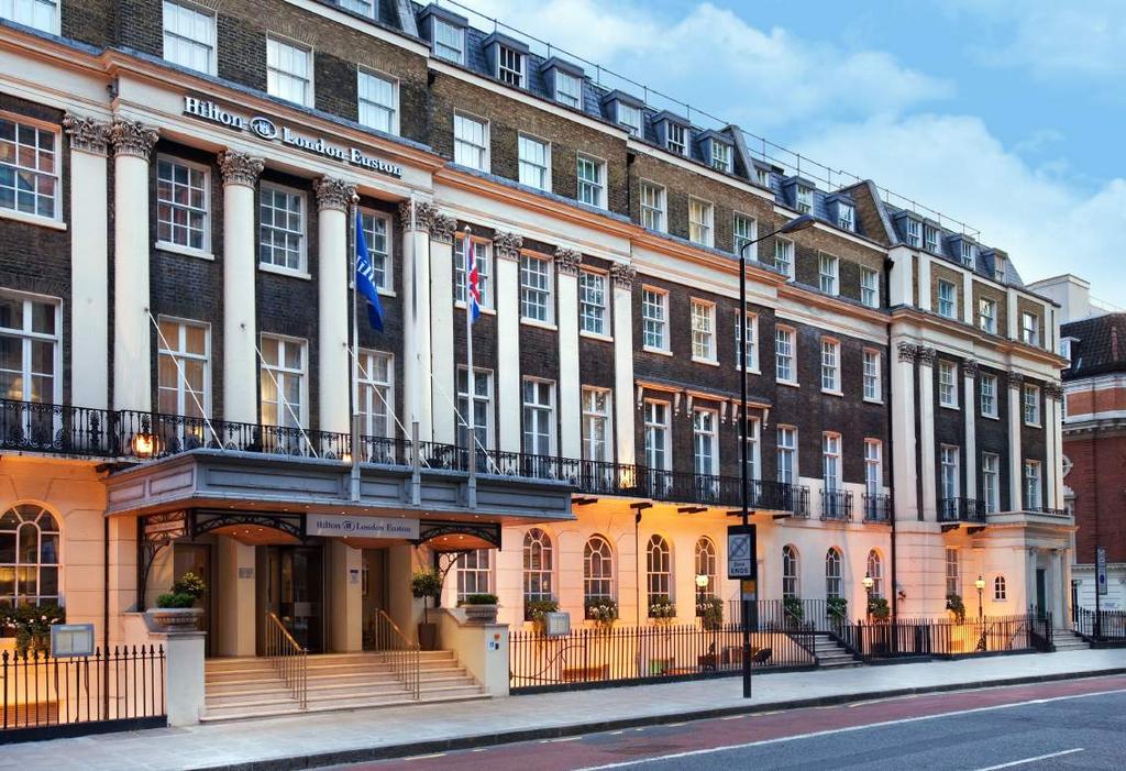 HILTON LONDON EUSTON THE FACTS Conveniently located in the heart of the capital, set in a charming Victorian townhouse, Hilton London Euston combines heritage with a contemporary style.