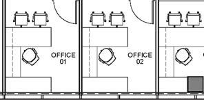 RECEPTION TENANT 02 OFFICE 02 TENANT 01 SERVER RECEPTION COPY OFFICE 0 Includes reception area, work stations,