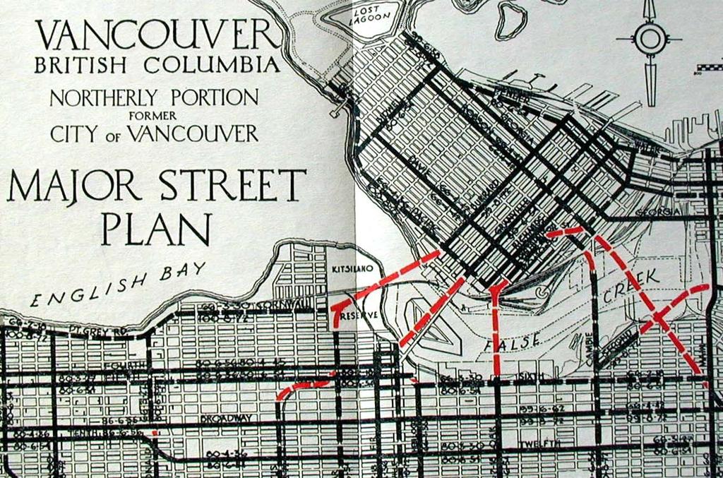 the only major improvements necessary are the provision of what has been termed the Distributor street, and the widening of Robson Street, between the Burrard and the proposed Kingsway Viaduct.