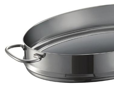 5 cm 8 litres Oval multipurpose pan with grill ridges 095997 38 x 24 cm H 5.