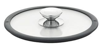 c Suitability Ideal for energy-saving, full-view cooking Glass lid with white silicone rim 007516 Ø 16