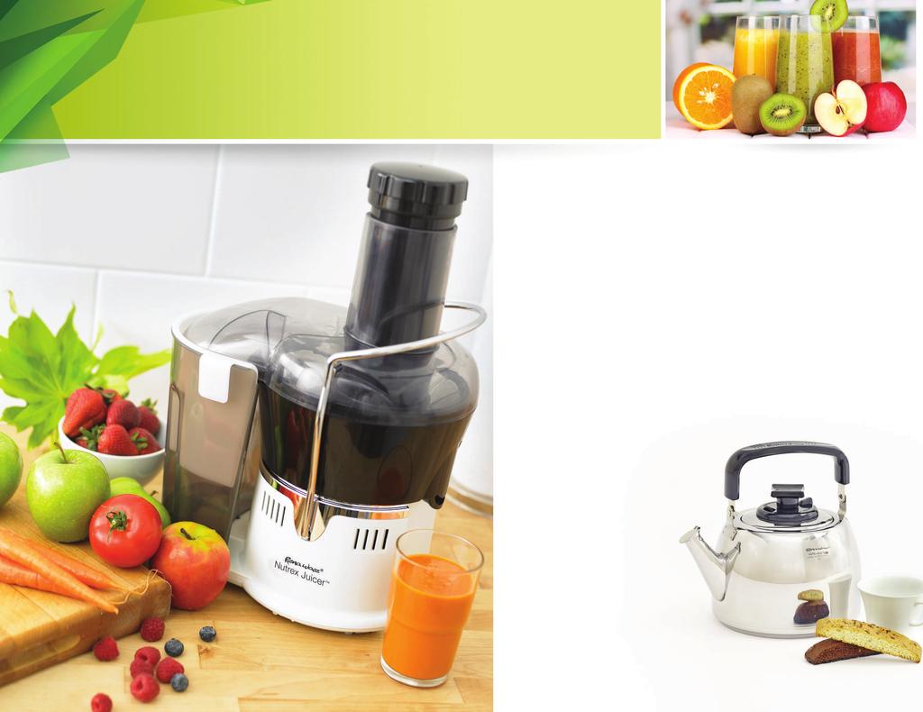 NUTREX JUICER TM Your daily dose of fruits and vegetables served in a quick and delicious way Powerful and