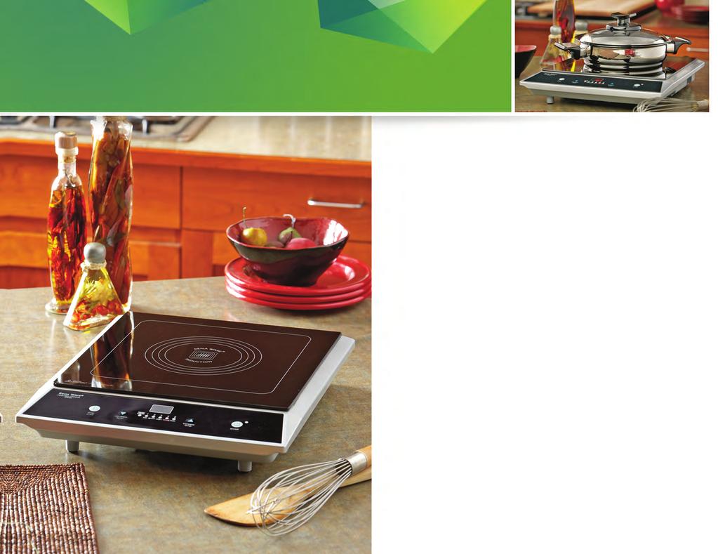 INDUCTION COOKER Cooler, faster, safer and more efficient than electric stoves or gas. The heat source is magnetic induction - an electromagnetic field transfers heat directly to the utensil.