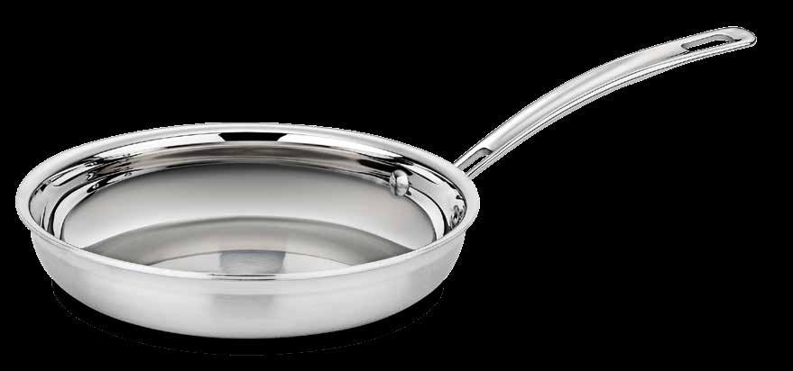 Skillets Our classic skillets feature sloped sides and wide, flat bottoms to maximize cooking surfaces and make it easy to rearrange food.