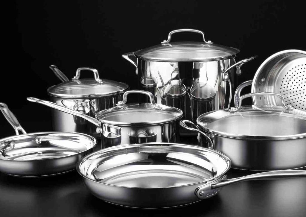CHEF'S CLASSIC STAINLESS Chef s Classic Stainless Brilliant stainless steel finish. Classic looks, professional performance.