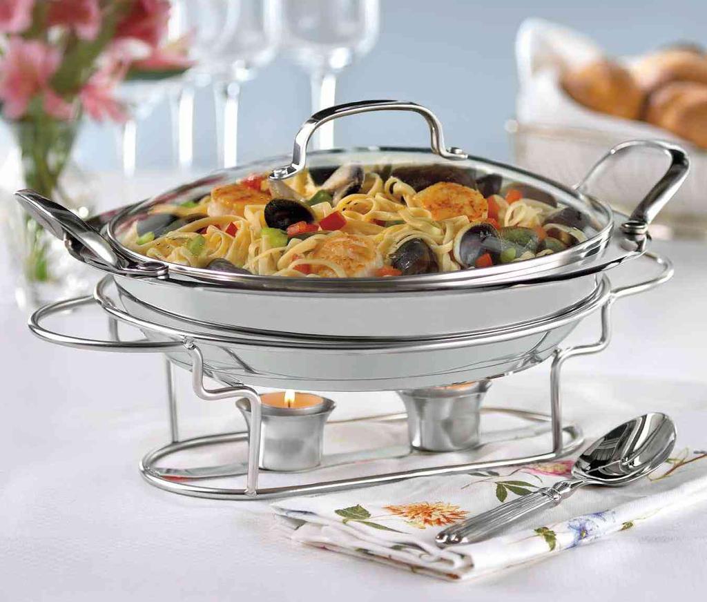 CLASSIC ENTERTAINING COLLECTION Stainless Steel Buffet Servers Entertaining at Home An easy and elegant way to keep your favorite party dishes warm when entertaining family and friends.