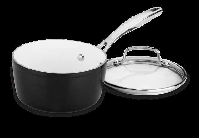 Skillets These ceramic nonstick skillets are perfect for a variety of everyday meals. Cooks can pan-fry, sauté, simmer and braise everything a recipe requires.