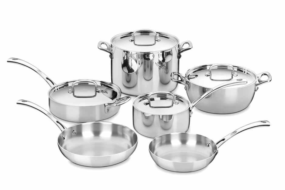 10-Piece Set This 10-pc. set is the perfect choice for home cooks! The set is conveniently equipped with essential pieces for creating multi-course gourmet feasts to everyday family meals.