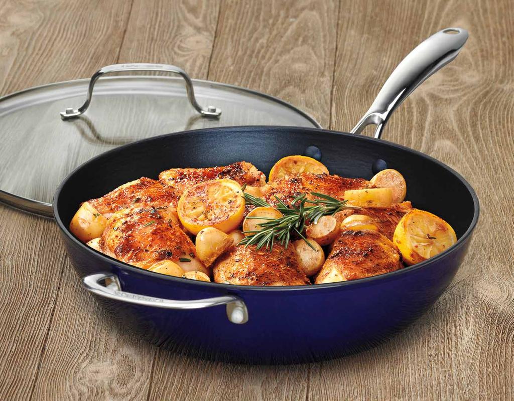 CASTLITE NON-STICK CAST IRON Cast Iron Construction Provides superior heat retention and even heat distribution at or half the weight of traditional cast iron.