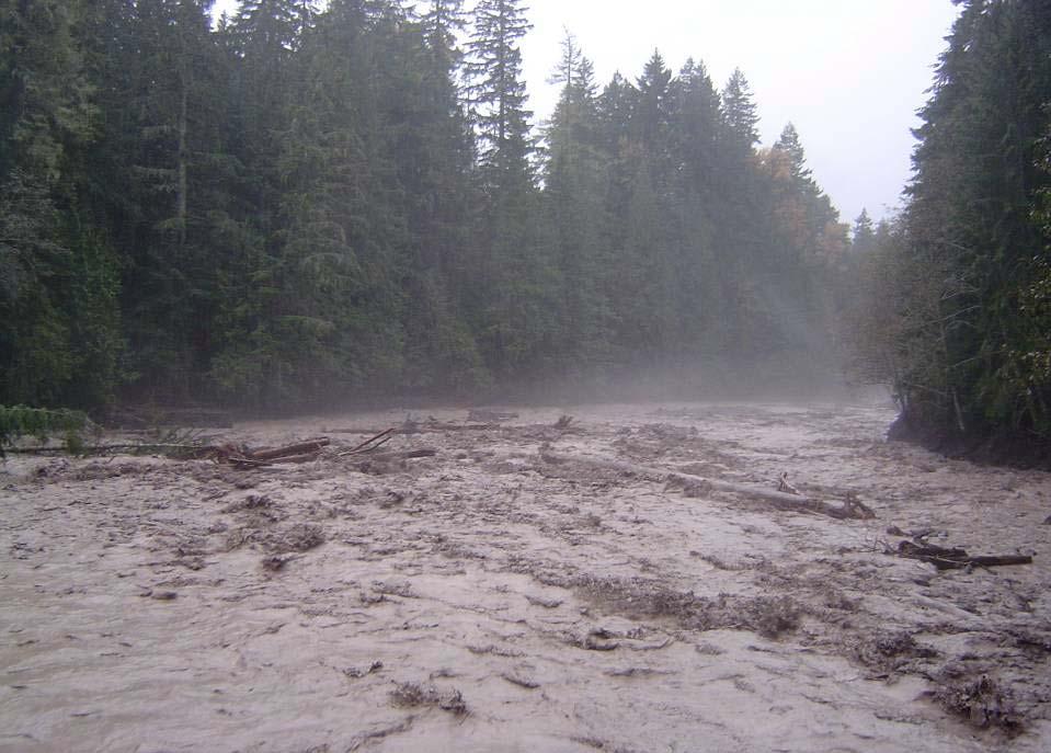 On November 6 and 7, 2006, Mount Rainier National Park received 18 inches of rain in 36 hours.
