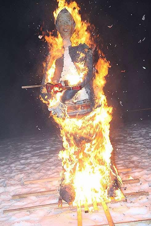 Burning of the carnival dummy is the final act of the carnival, a spectacle in which the