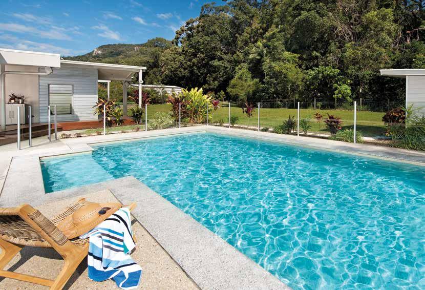 A backdrop of bushland and mountains Retreat Pool Hide away in your retreat with a good book or laze outside by the pool and soak up