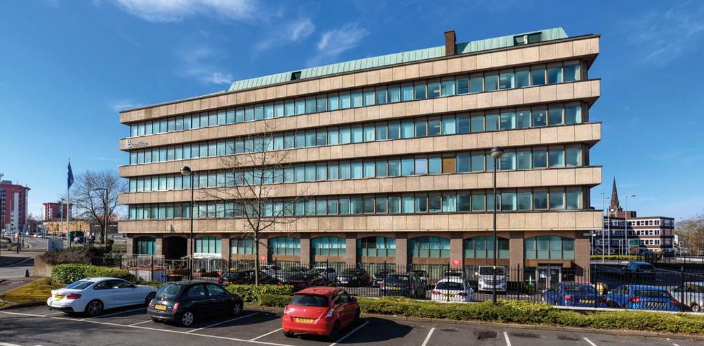 Description Main Site Carillion House is a prominent headquarters office building extending to 37,388 sq ft and provides open plan accommodation arranged around