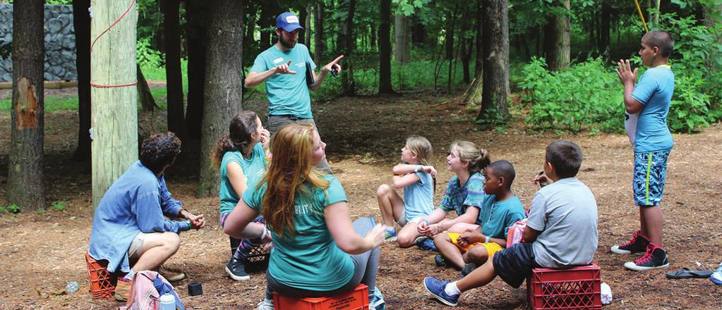 OUTDOOR EDUCATION YMCA Camp Eberhart is situated on 200 wooded acres with over a mile of shoreline on Corey Lake. Because of this we are a perfect place to open students eyes to the wonders of nature.