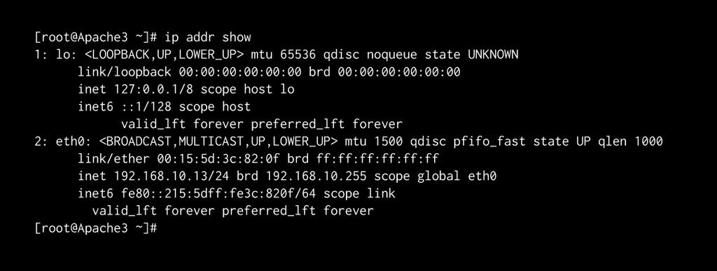 # service network restart Slika 4. Ponovno pokretanje usluge mreže.