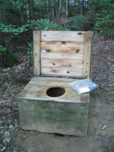 Thunder Boxes Often simply a box with a hole and seat, thunder boxes can be found in wilderness areas.