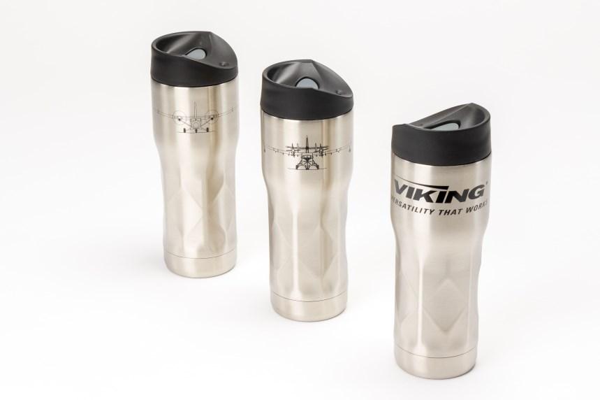 Beverages stay hot up to 6 hrs. and cold up to 24 hrs. Durable powder coating.