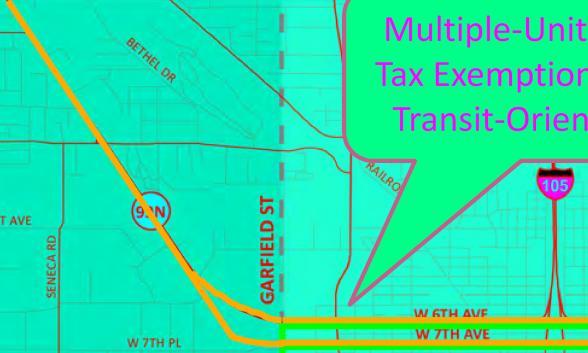 W. 6th/7th Serves MUPTE Transit-Oriented Area Hwy 99