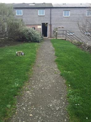 access and facilities The path leading to the toilet block is sloping with an alternative of