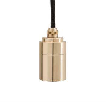 BRASS PENDANT Fully milled, solid brass pendant with high sheen polished finish. Fitted with a braided 3 metre black kink free cord, that s easily adjusted by hand.