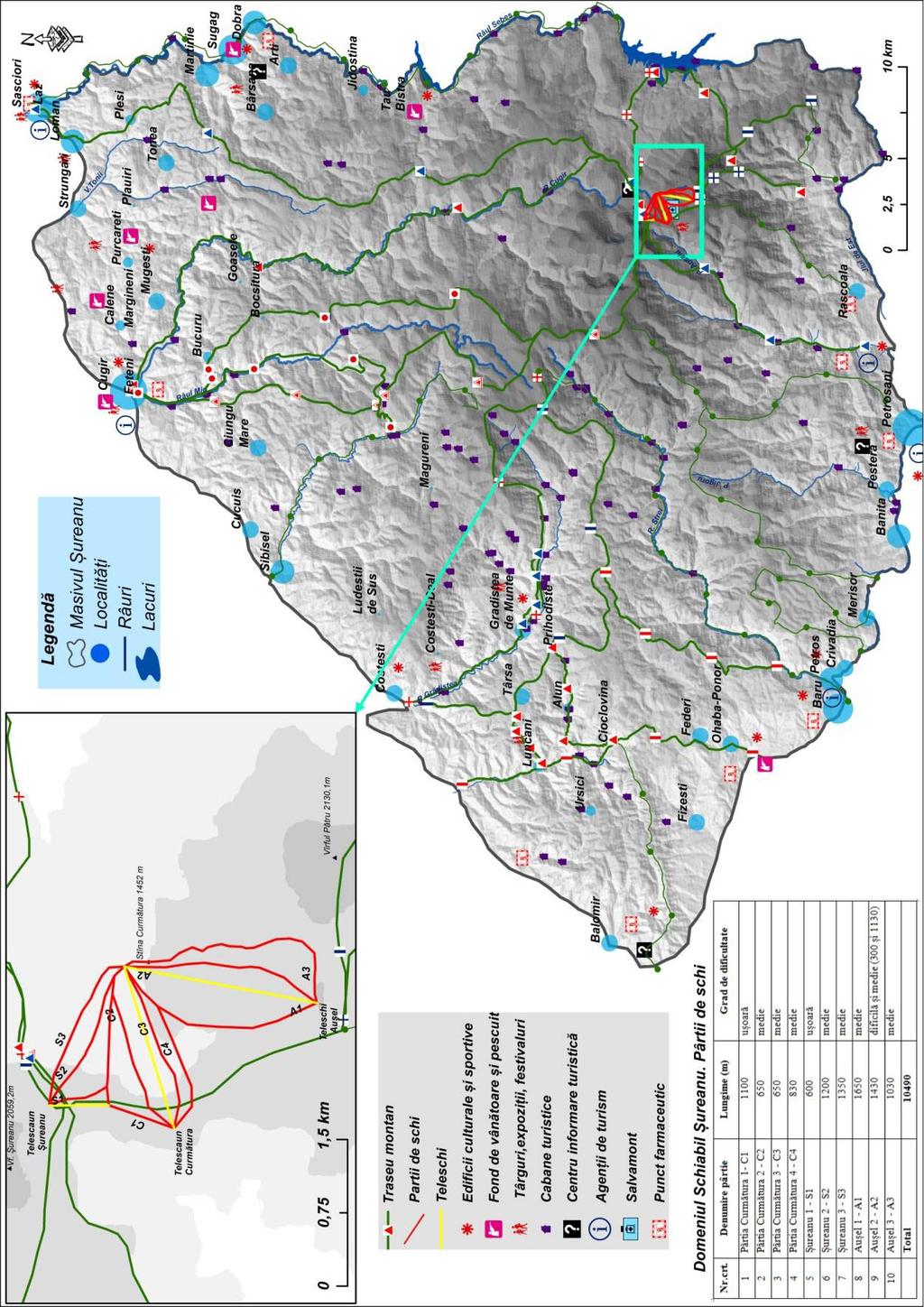 Figure 56. the Șureanu Massif. Recreational and tourism services infrastructure 4.