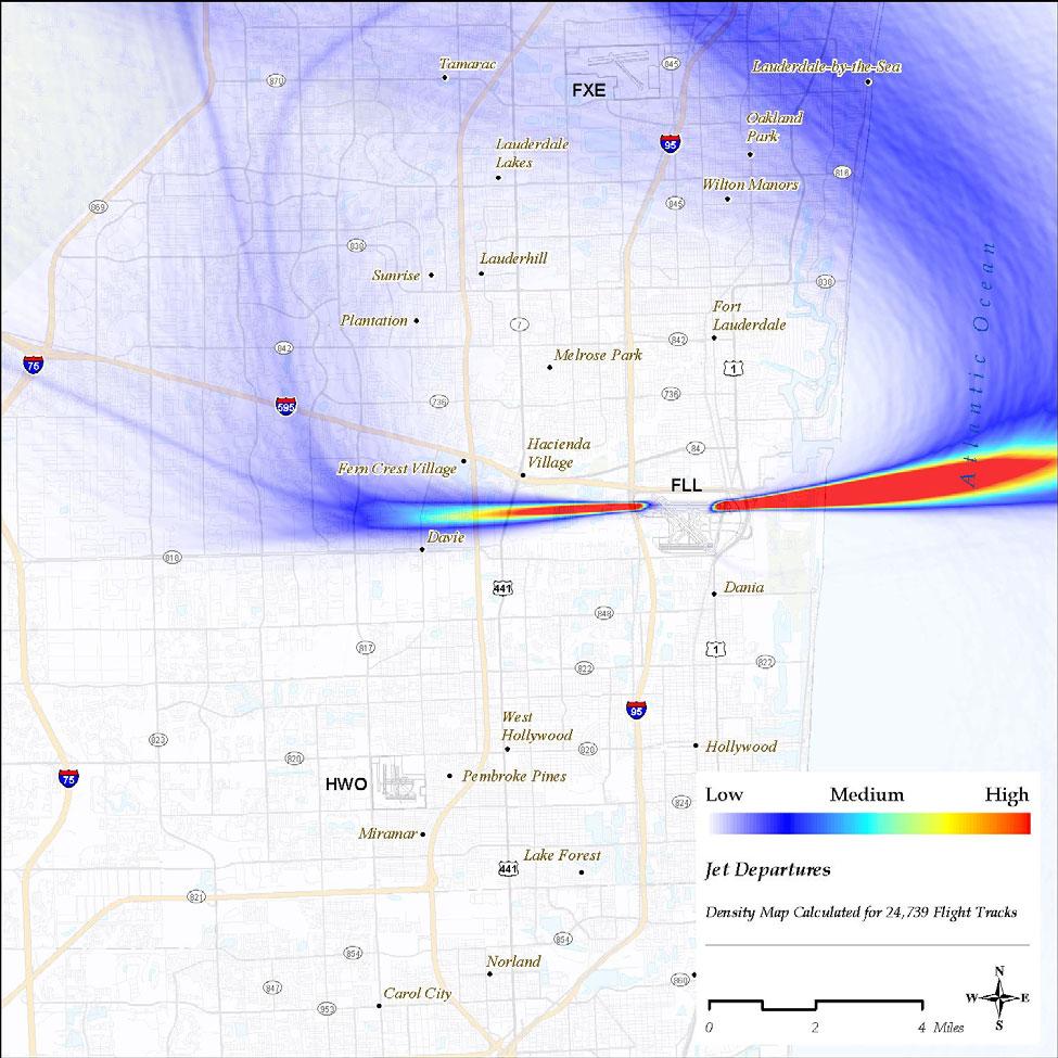Relative Airspace Density For All Scheduled