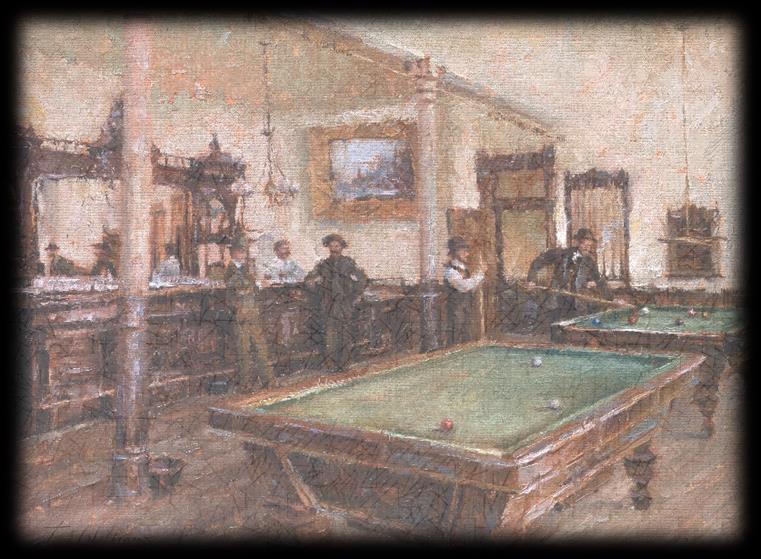 Cornland Hotel Bar and Billiard Room By Todd Williams After speaking with artist, Todd Williams, I recently found out that the Nebraska Sesquicentennial painting representing Dawson County is still