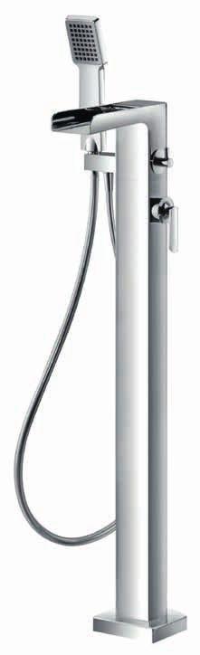 Fresia Series FCP 1314 Fresia single lever shower mixer with rainshower integrated rainshower PVC flexible hose, 150cm, 1/2" ABS handshower FCP 1305 Fresia single lever