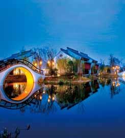 The 20-minute drive from the centre of Hangzhou takes one along densely wooded bamboo and tree-lined avenues.