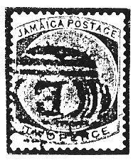 A01 (Type D) obliterator (BWISC #138 / 1988 Sept) I have just purchased a pair of GB 4d. rose used in Jamaica. The stamps are tied by a Foster Type 8 dated Sep 15 1859.