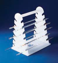 Pipette Support Rack Safe, Convenient Storage Sturdy polypropylene rack holds 50 pipettes in a vertical 5 x 10 arrangement.