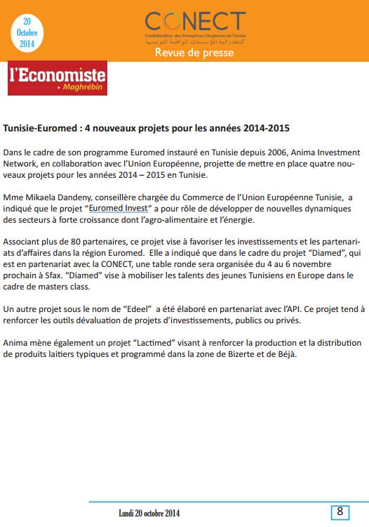 October 20, 2014 Revue de presse- N 257 Source