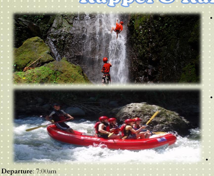 Combine the exciting Lost Canyon Adventures Canyoneering and Rafting on the Beautiful Río Balsa For a full-day of pure adrenaline you ll get to rappel, down-climb amazing waterfalls and river trace