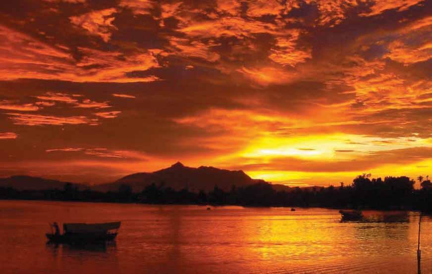 Features Borneo Sabah sunset The west coast of Peninsula Malaysia is relatively well travelled and documented by cruising superyachts, but the east coast - Sarawak and Sabah, Borneo - offer an all